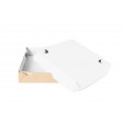 Caixa Salgados Quadrada 20cm Tampa e Fundo Branco 25 Unidades