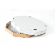 Caixa Pizza Oitavada 35cm Tampa e Fundo Branco 25 Unidades