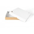Caixa Salgados Quadrada 35cm Tampa e Fundo Branco 25 Unidades