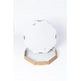Caixa Pizza Oitavada 35cm Tampa e Fundo Branco 25 Unidades