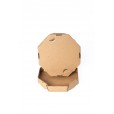 Caixa Pizza Oitavada  25cm Tampa e Fundo Pardo 25 Unidades