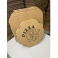 Caixa Pizza Oitavada  35cm Tampa e Fundo Pardo 25 Unidades - Personalizada
