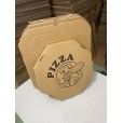 Caixa Pizza Oitavada  35cm Tampa e Fundo Pardo 25 Unidades - Personalizada
