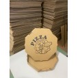 Caixa Pizza Oitavada  25cm Tampa e Fundo Pardo 25 Unidades - Personalizada